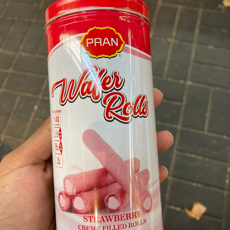 Pran Wafer Rolls Strawberry Flavor