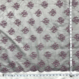 Beaded Lace Fabric on Polyester Net Mesh 52"