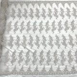1 Yard Corded Bridal Lace Fabric Embroidered 100 Percent Polyester Net Mesh 54 inch Width