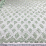 Embroidered Corded Bridal Lace Turquoise