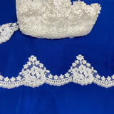 Embroidered Floral Lace Trim 4.5"