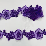 Beaded Lace Trimming 100% Polyester Organza 2"