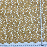 Beaded Corded Bridal Lace Fabric 52" Wide
