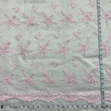 Beaded Lace Fabric on Polyester Net Mesh