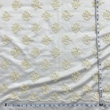 Beaded Lace Fabric on Polyester Net Mesh 52"