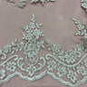 Beaded Corded Floral Lace Trim 6"