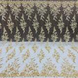 Beaded Sequined Lace Fabric
