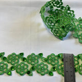 Beaded Corded Lace Trim 2.5"