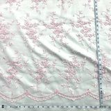 Beaded Lace Fabric on Polyester Net Mesh
