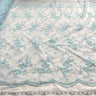 1 Yard Silver Beaded Lace Fabric Embroidered on Net Mesh for Wedding and Evening Gowns – 52"