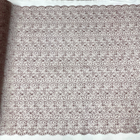 Corded Bridal Lace Fabric 54" Polyester Net Mesh