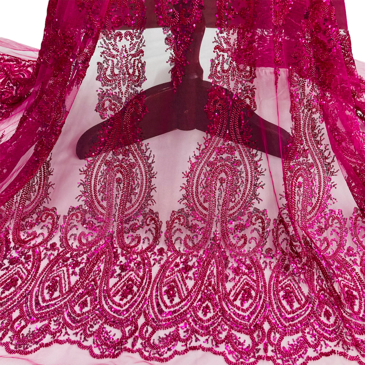 Beaded Embroidered Lace Mesh