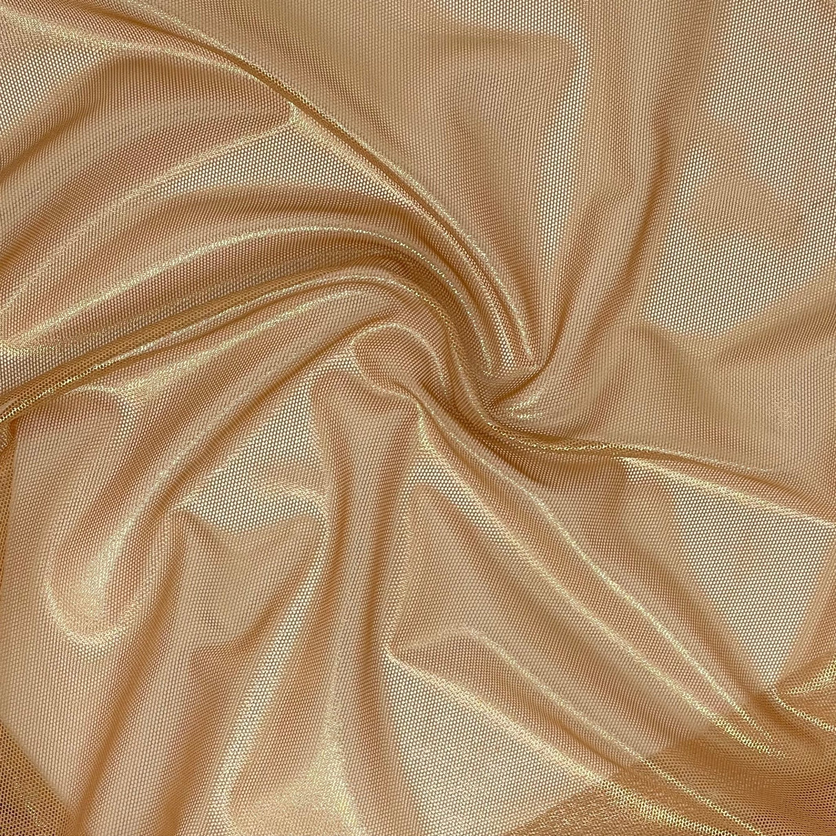Ultrasheen Foiled Power Mesh Polyester Fabric - All-Over Foil, 4-Way Stretch, 56" Width (1 Yard)