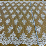 Beaded Corded Lace Fabric 56" Wide