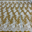 Corded Bridal Lace Fabric 54" Polyester Net Mesh
