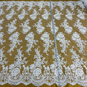 Corded Bridal Lace Fabric 54" Polyester Net Mesh