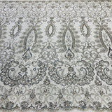 Beaded Lace Fabric on Polyester Net Mesh