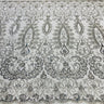 Beaded Lace Fabric on Polyester Net Mesh