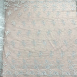 Embroidered Corded Bridal Lace Turquoise