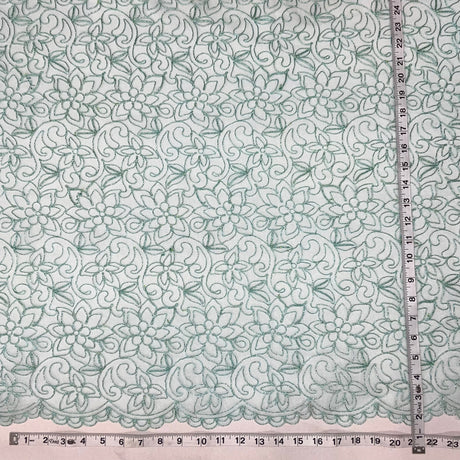 Corded Bridal Lace Fabric 54" Polyester Net Mesh