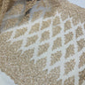 Beaded Lace Fabric Embroidered On 100 Percent Polyester Net Mesh - Champagne, Mauve, Beige, 50" Width (1 Yard)