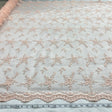 Beaded Lace Fabric Peach Pink