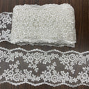 Corded Embroidered Lace Trim 6"
