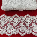Corded Lace Trim Double-Sided Embroidered