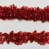 Beaded Corded Lace Trim 1.5"