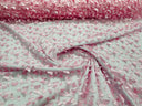 3D Butterfly Metallic Design Polyester Fabric - Metallic Butterfly Embroidery, Mesh Lace, 58" Width (1 Yard)