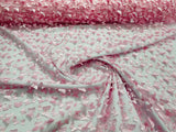 3D Butterfly Metallic Design Polyester Fabric - Metallic Butterfly Embroidery, Mesh Lace, 58" Width (1 Yard)