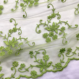 Embroidered Corded Bridal Lace Mesh