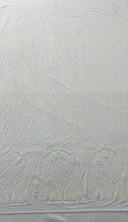 Feather Damask Shiny Sequin Design 4 Way Stretch Mesh Fabric - Iridescent Sequin Embroidered Mesh, 48-50" Width, 36" Length (1 Yard)