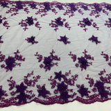 Beaded Floral Lace Trimming 21" Wide