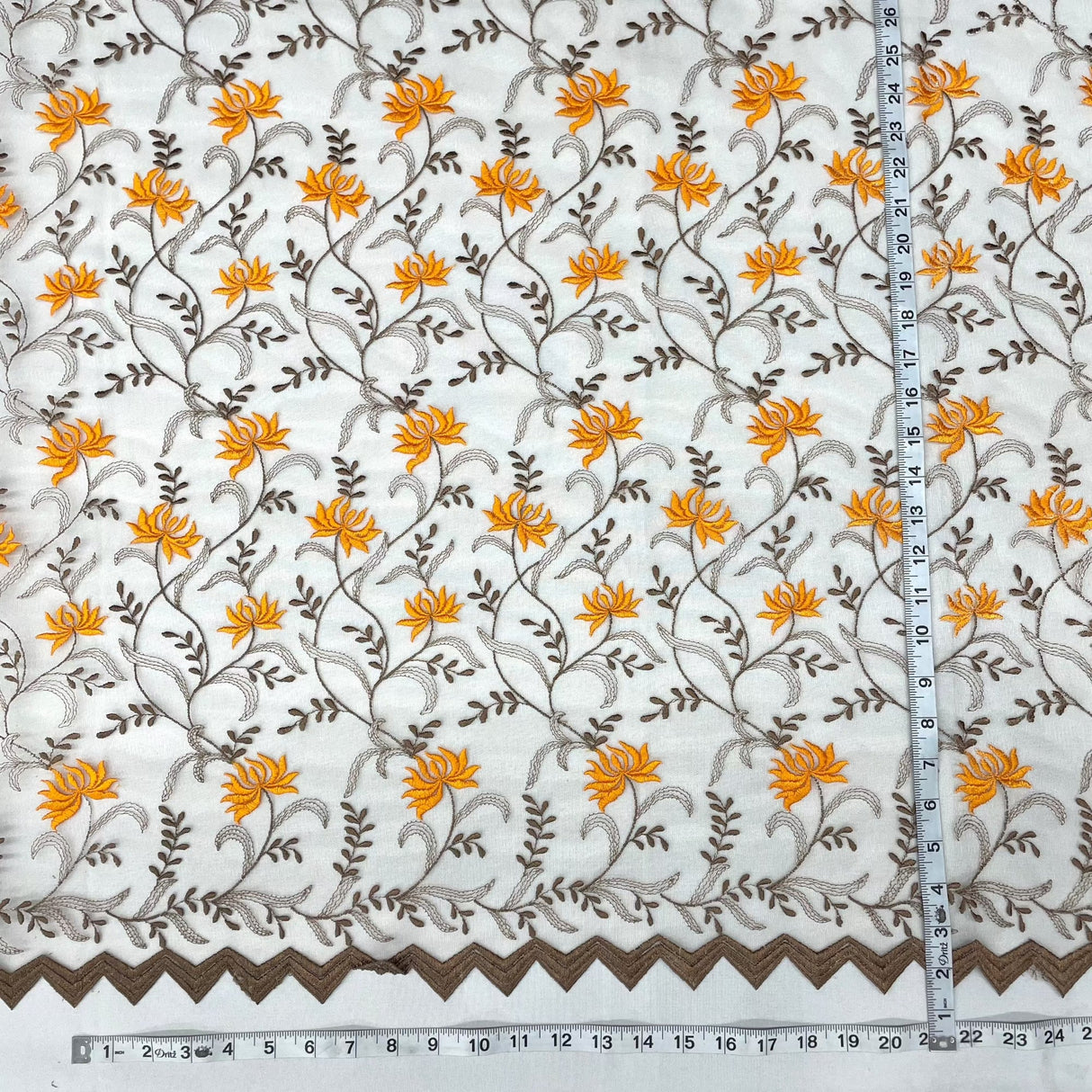 Embroidered Lace Mesh Fabric