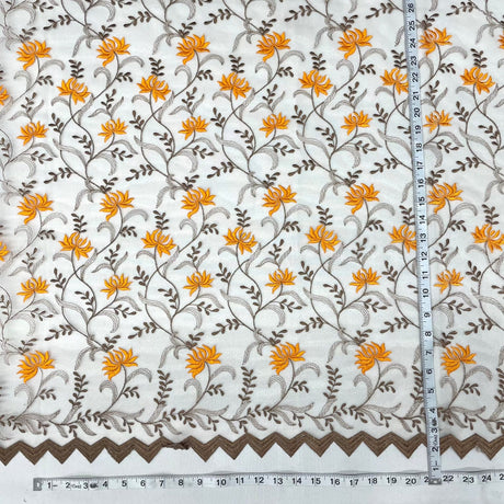 Embroidered Lace Mesh Fabric