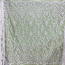 1 Yard Beaded & Sequined Lace Fabric, Ivory, Silver, and Blush