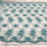 Beaded Lace Fabric Embroidered On 100 Percent Polyester Net Mesh - Fuchsia, Teal, 52" Width (1 Yard)