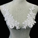 Corded Floral Applique 100% Polyester Net 9" x 3"