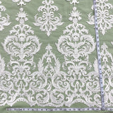 Embroidered Corded Bridal Lace Gold