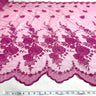 Beaded Lace Fabric on Polyester Net Mesh