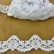Beaded Corded Lace Trim White Ivory