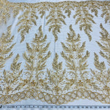 Beaded Corded Embroidered Lace Fabric 51" Wide