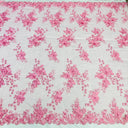 Beaded 3D Floral Lace Fabric