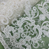 Embroidered Lace Beaded Bridal Mesh