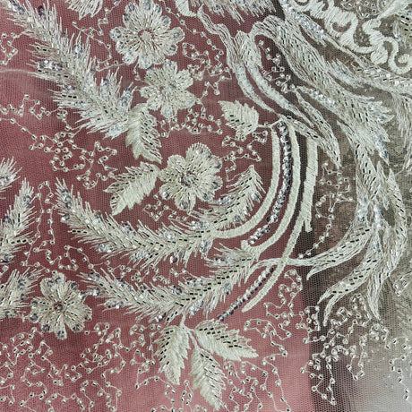 Beaded Embroidered Lace Mesh