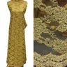 1 Yard Corded Bridal Lace Fabric Embroidered on Polyester Net Mesh 54 inch Width
