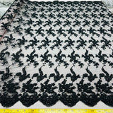 Beaded Corded Lace Mesh