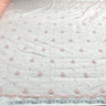 1 Yard - Beaded Lace Fabric Embroidered on 100% Polyester Net Mesh - Ivory - 54" Wide