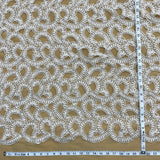 Beaded Lace Fabric Embroidered On 100 Percent Polyester Organza - White, Alencon Lace, 54" Width (1 Yard)